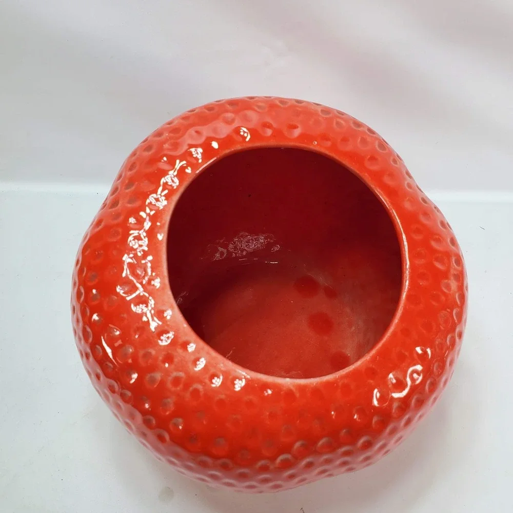Marcia of California Strawberry Cookie Jar Red Vintage MCM Ceramic‎ USA